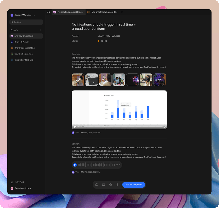 Track every piece of feedback