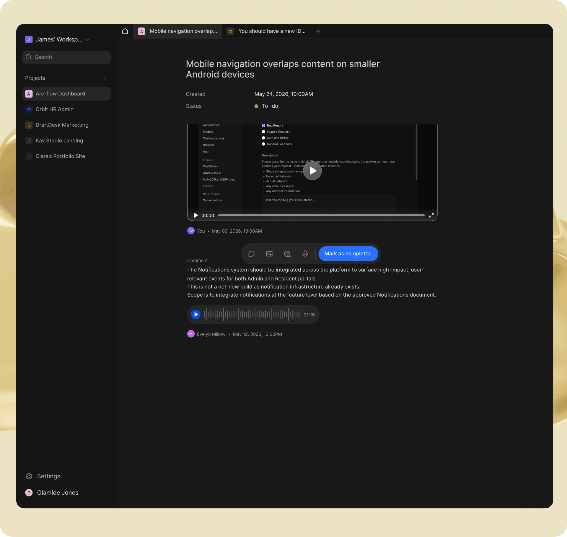 Resolve issues, not threads