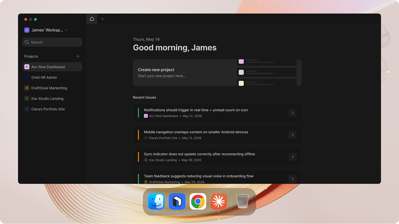 DraftDesk installed as a PWA on mobile